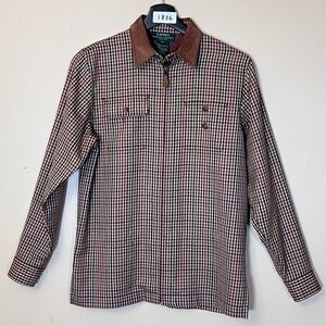 Lauren Ralph Lauren Worsted Wool Zip Check Shacket Shirt - Women's Size PP - Tan